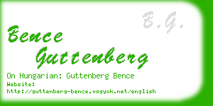bence guttenberg business card